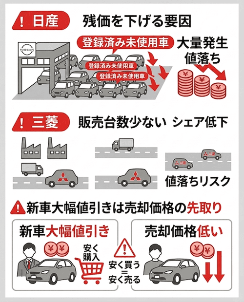 新車値引きや無理な販売が売却時の値落ちを誘う
