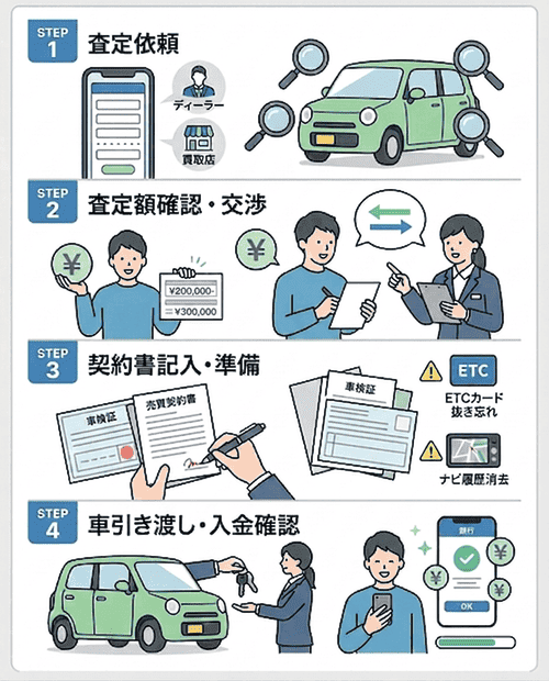 軽自動車を売るときの流れ