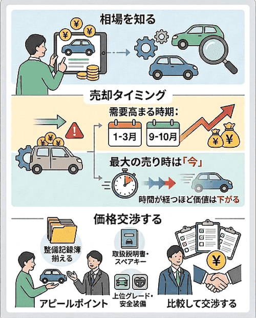 軽自動車を買取業者でさらに高く売る方法