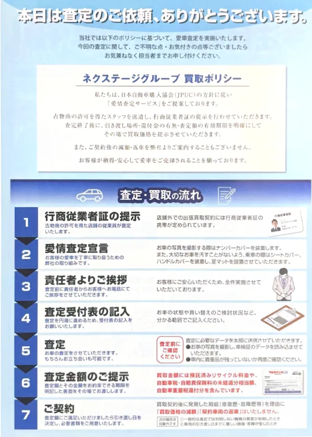ネクステージ買取ポリシー