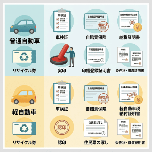 車の売却に必要な書類リスト