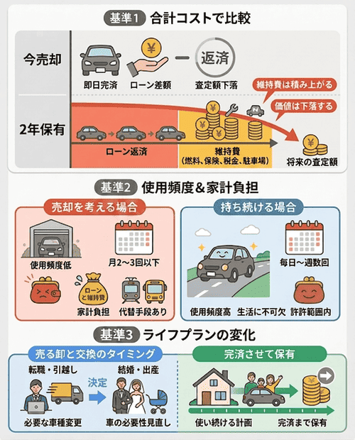 ローン中の車を売るべきか判断する3つの基準