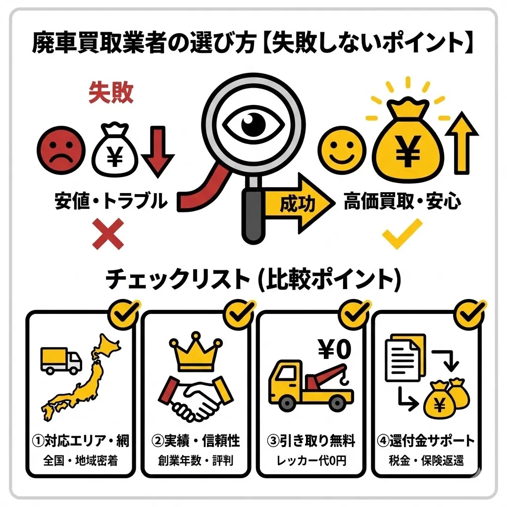 廃車買取業者の選び方