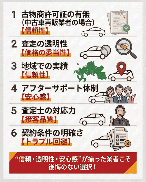 業者選択の判断基準と6つのチェックポイント