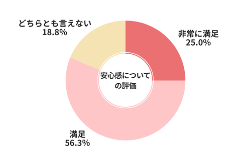 セルカ安心感についての評価